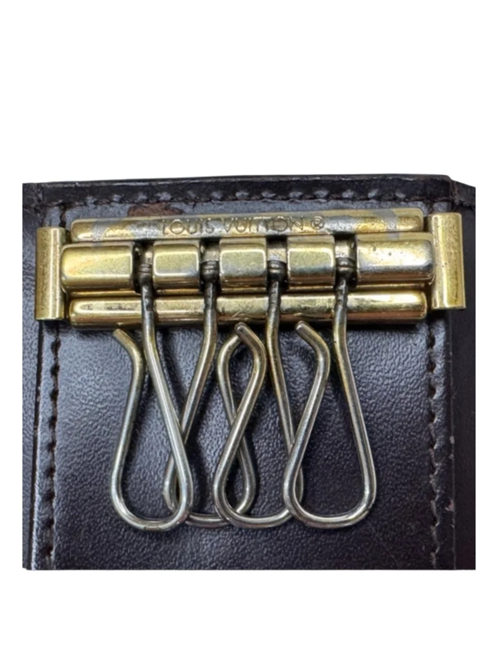 Louis Vuitton Patent Vernis Wallet in Burgundy Brown with Gold Hardware